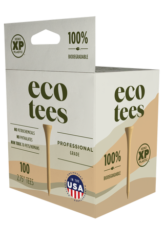 EcoTees™ Biodegradable Golf Tees - Made in USA - Professional Grade - 100/Pack